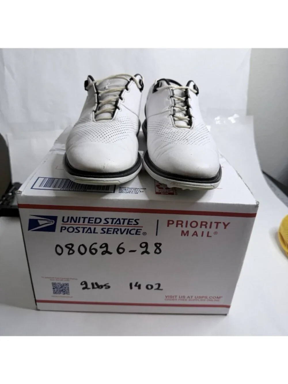 Jordan Flight Runner Golf Shoes Mens 13 White Black Elephant Print 795183-101